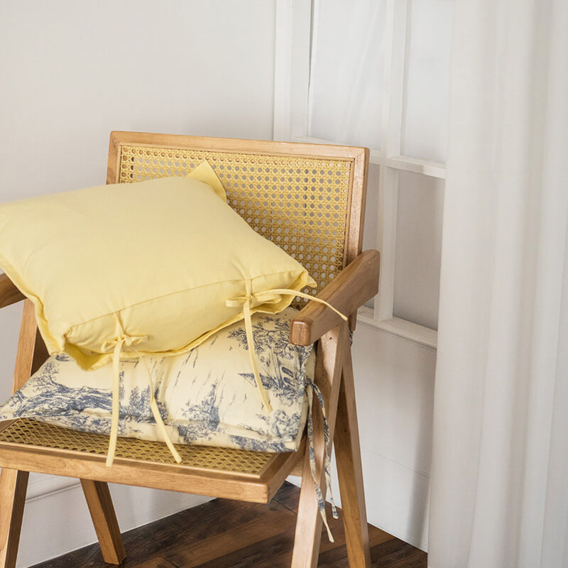 Housse de coussin en coton à motif floral vintage Lighteme