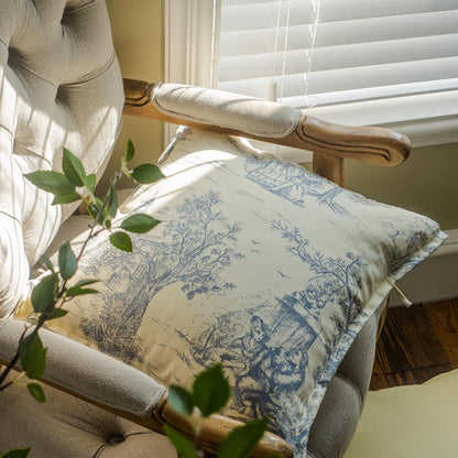 Housse de coussin en coton à motif floral vintage Lighteme