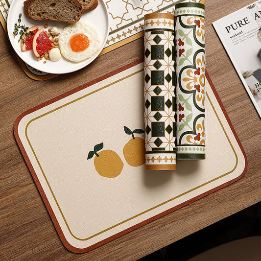 Set de table en cuir imprimé vintage Lighteme