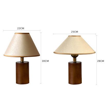 Lampe de table vintage Lighteme avec base en bois