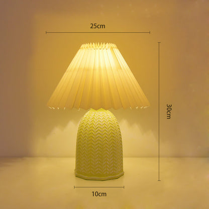 Lighteme Vintage Pleated Fan Table Lamp