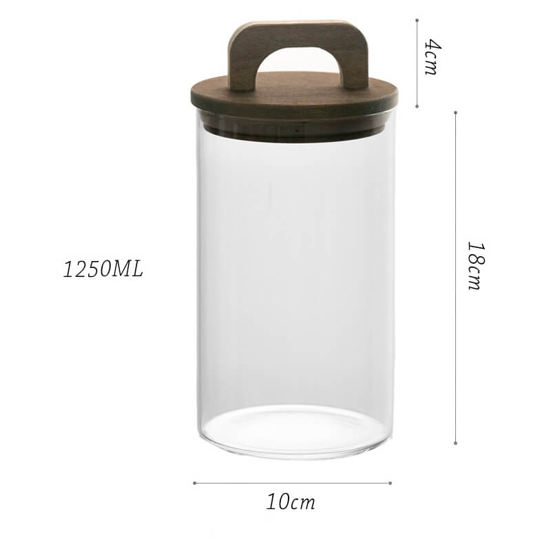 Lighteme Vorratsglas mit Holzgriff