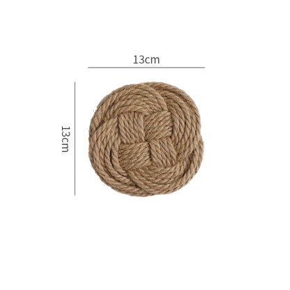 Dessous de verre Lighteme en coton et lin tissé à la main