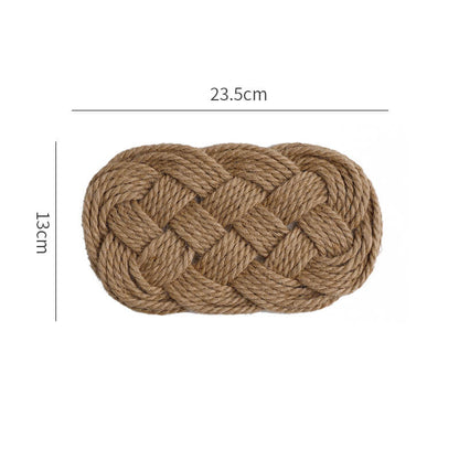 Dessous de verre Lighteme en coton et lin tissé à la main