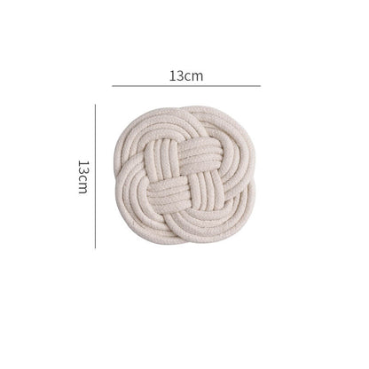 Dessous de verre Lighteme en coton et lin tissé à la main