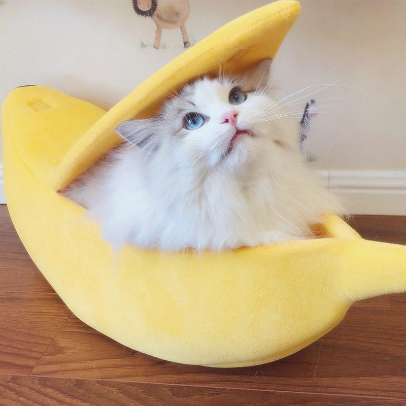 Lit banane pour chat mignon Lighteme