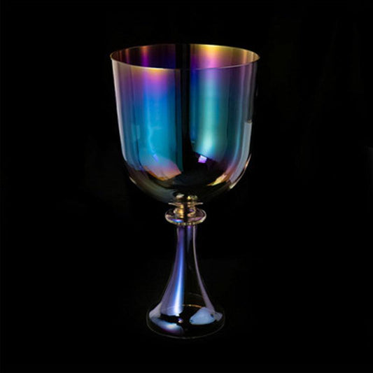 Colorful Clear Chalice Singing Bowl Rainbow Crystal Bowls For Yoga Meditation - HLURU.SHOP