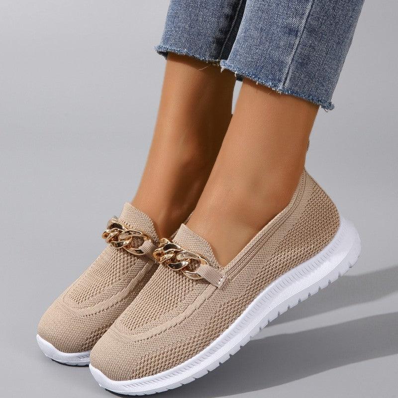 Lighteme Slip on Shoes with Chain For Women