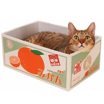 Lit pour chat Lighteme en forme de boîte à fruits japonaise