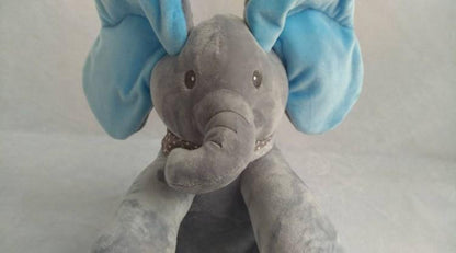 Éléphant en peluche animé Lighteme Peek-a-Boo, parlant et chantant