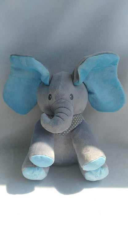 Éléphant en peluche animé Lighteme Peek-a-Boo, parlant et chantant