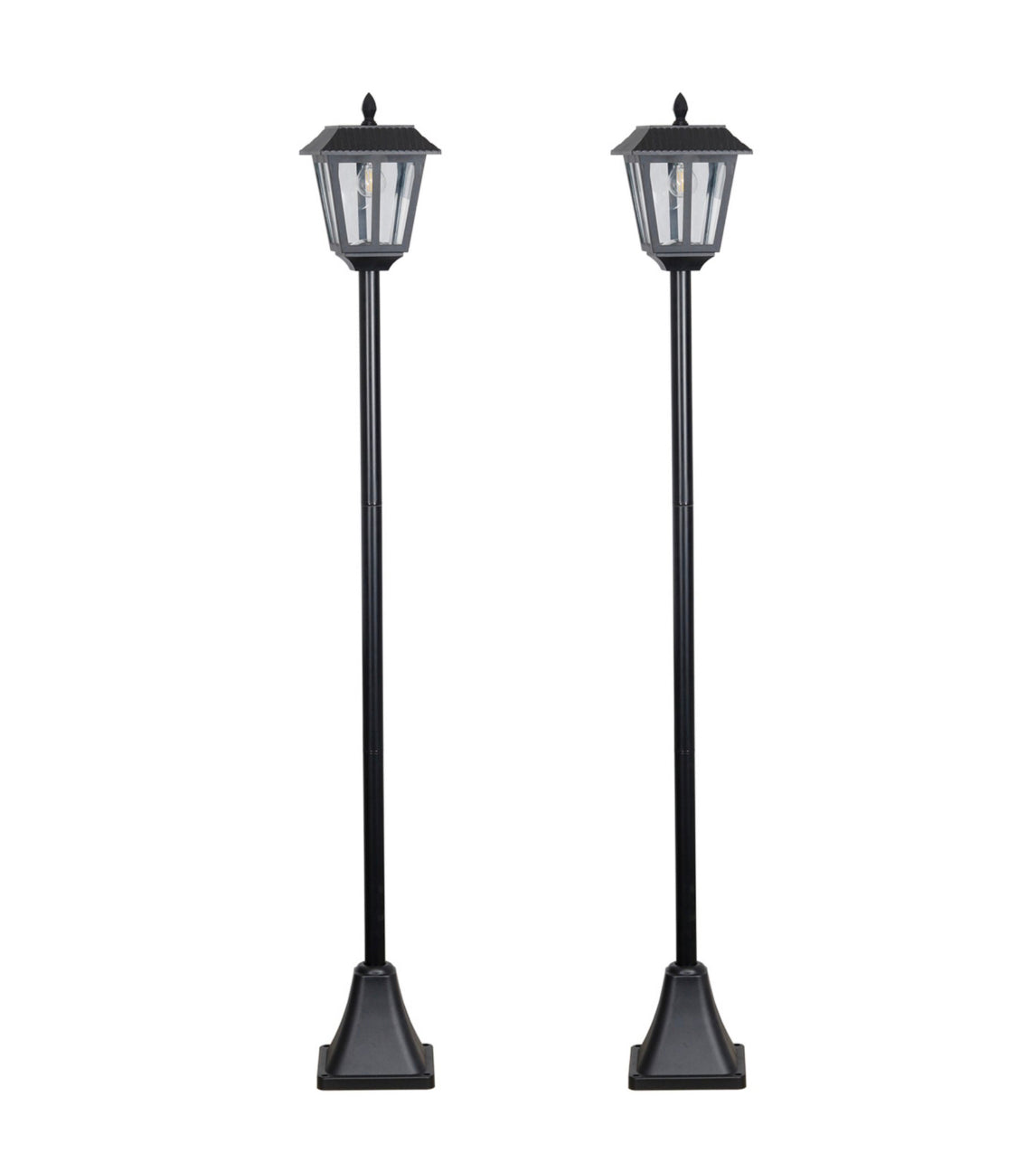 Lot de 2 lampadaires solaires Lighteme, lumière vintage blanc chaud