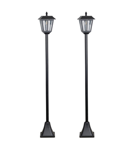 Lot de 2 lampadaires solaires Lighteme, lumière vintage blanc chaud