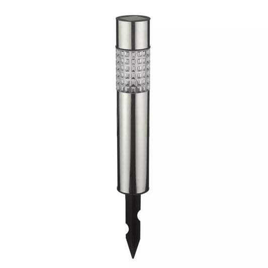 Lot de 15 bornes lumineuses solaires LED modernes en acier inoxydable pour allées Lighteme Hampton