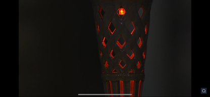 Lot de 2 lampes torches solaires Tiki à LED en céramique Lighteme, lumières scintillantes, couleur : blanc