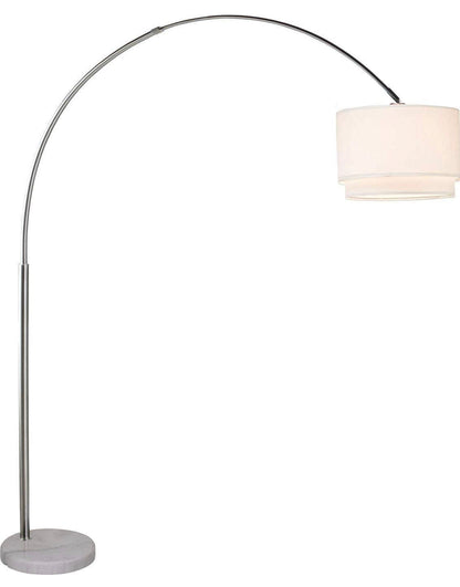 Lampadaire Lighteme Arc avec tambour suspendu unique - Arching Over The Couch 