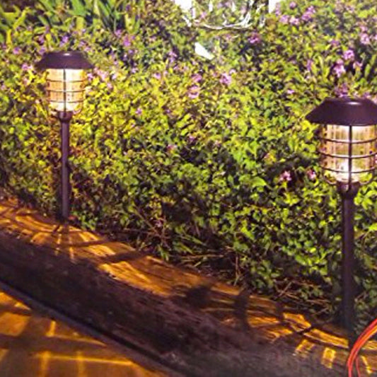 Lot de 8 grandes lampes solaires LED Lighteme en aluminium avec verre - 10 lm