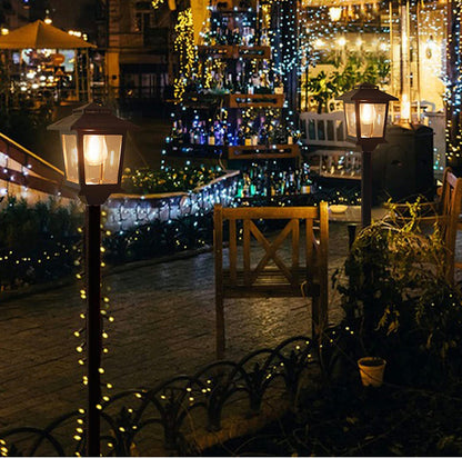 Lot de 2 lampadaires solaires d'extérieur Lighteme 63 pouces, lampadaires en aluminium, lampadaires solaires étanches pour jardin, blanc chaud