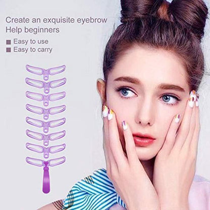 Pochoir à sourcils Lighteme 8 formes 