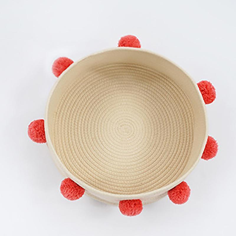 Nid pour chat en seau à pompons style nordique Lighteme (5 couleurs)