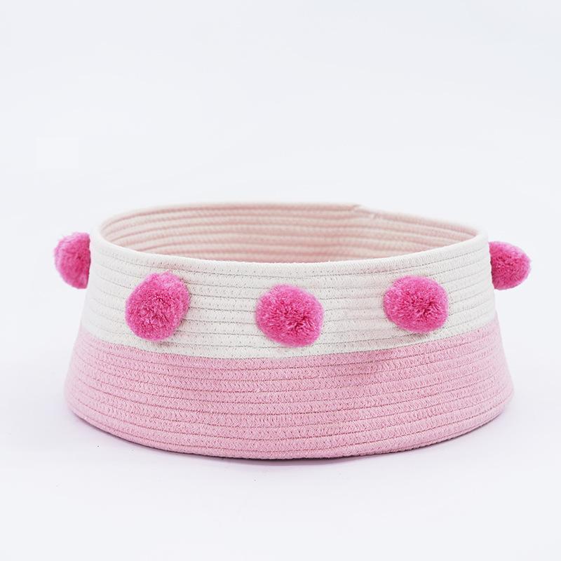 Nid pour chat en seau à pompons style nordique Lighteme (5 couleurs)