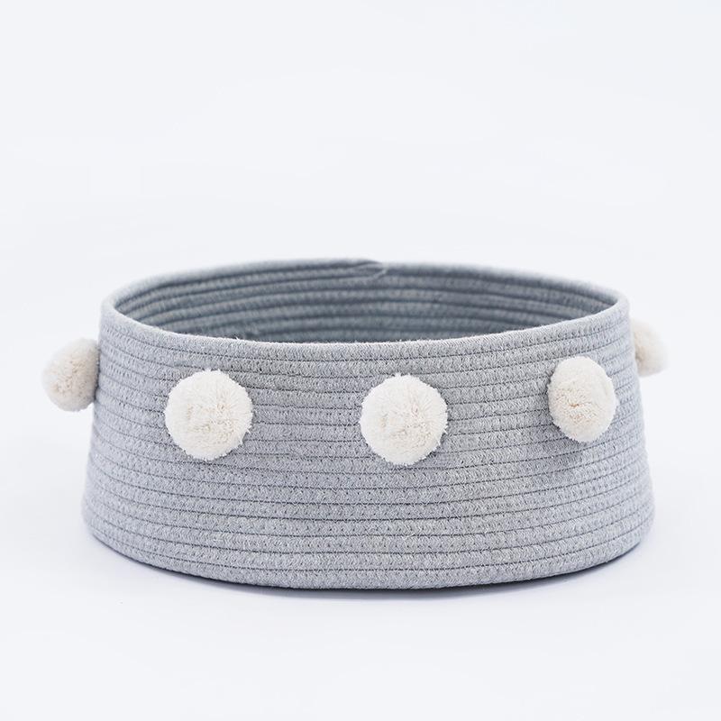 Nid pour chat en seau à pompons style nordique Lighteme (5 couleurs)