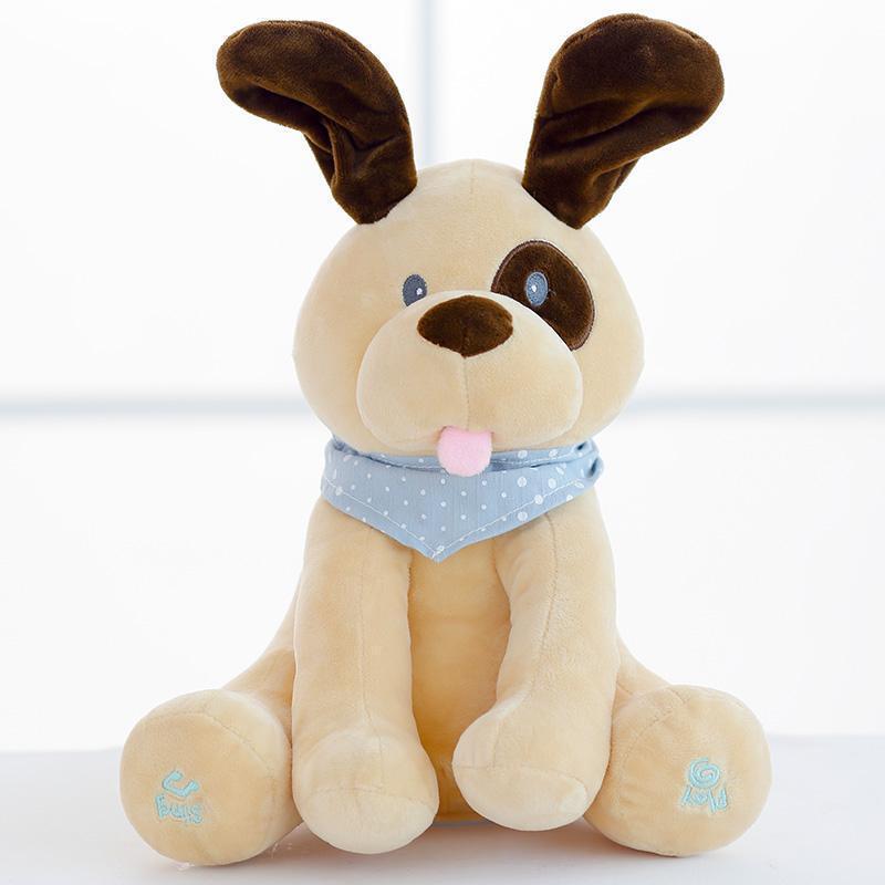 Peluche Chiot Animé Lighteme Peek-a-Boo Parlant et Chantant [Édition Limitée]