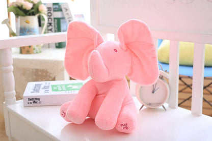 Éléphant en peluche animé Lighteme Peek-a-Boo, parlant et chantant