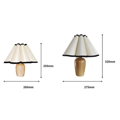 Lampe de table Lighteme à base en bois plissé