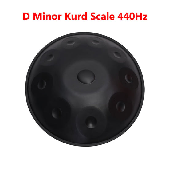 Lighteme Hand Pan Drum 22 Inches 10 Tones Kurd Scale D Minor Featured High-end Nitride Steel Handmade Performance Sound Healing Handpan, Available in 432 Hz and 440 Hz