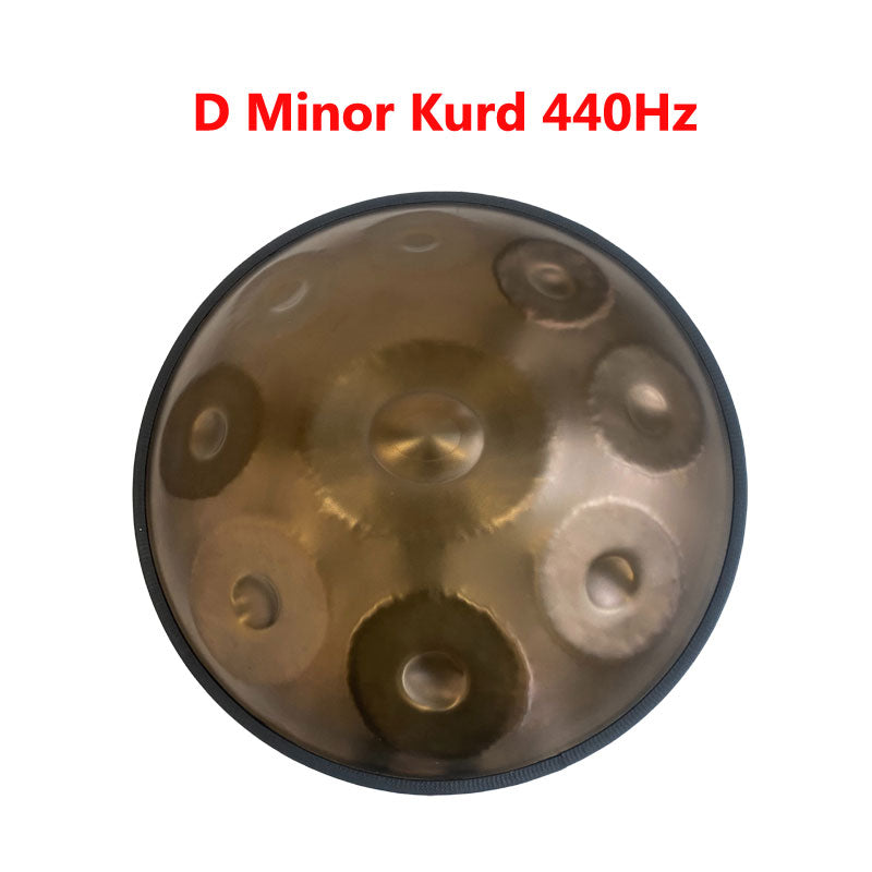 Ember Steel High End Handpan Drum 22 Inch 9/10/12 Notes, D Minor Kurd / Celtic Scale, Available in 432 Hz and 440 Hz