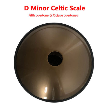 Ember Steel High End Handpan Drum 22 Inch 9/10/12 Notes, D Minor Kurd / Celtic Scale, Available in 432 Hz and 440 Hz
