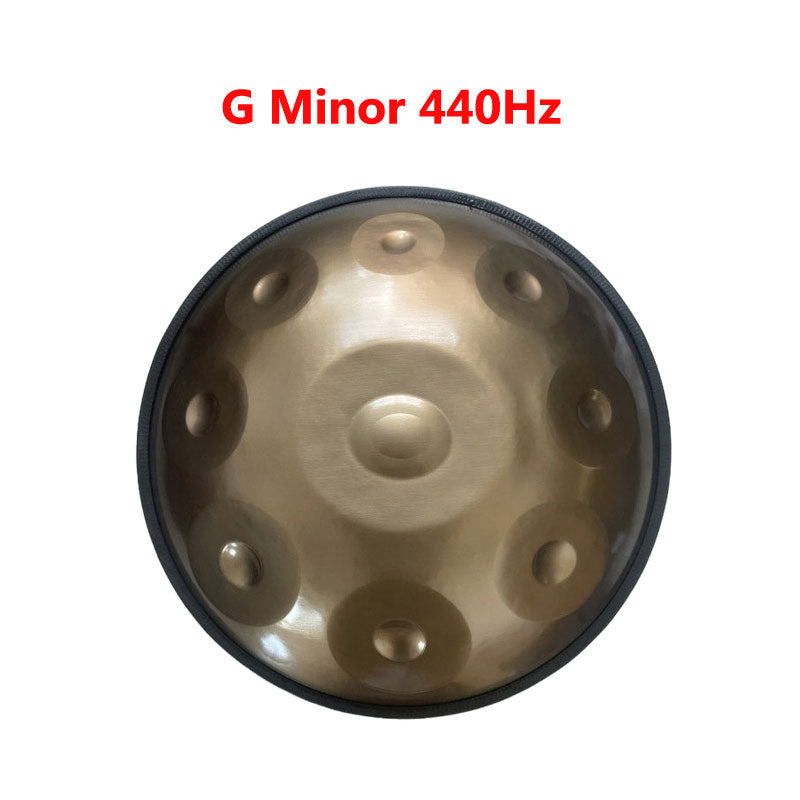 Lighteme Mini Handpan High-end Stainless Steel Handmade in G Minor 9 Notes 18 Inches, Available in 432 Hz and 440 Hz