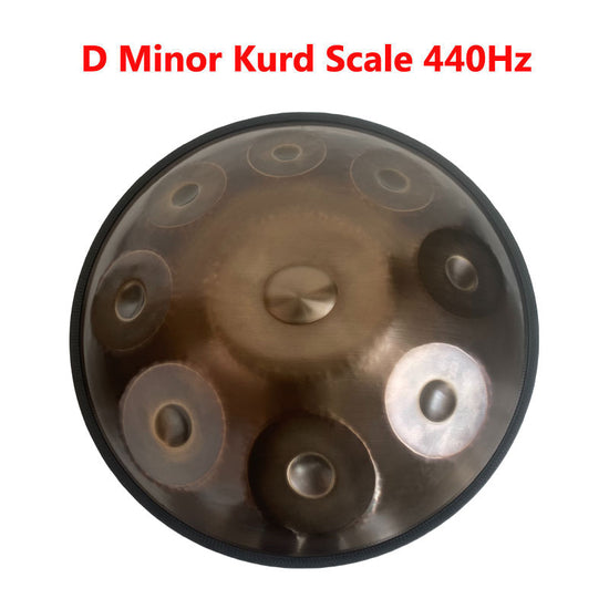 MiSoundofNature X-Star 22'' 9/10/12 Notes High-end 1.2mm Stainless Steel Handpan Drum, Kurd / Celtic D Minor, Available in 432 Hz and 440 Hz - Severe Quenching Heat Treatment