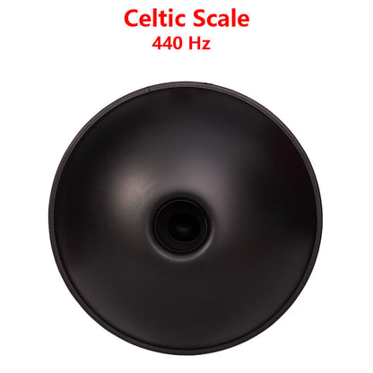 MiSoundofNature Hand Pan Drum 22 Inch 9 Notes D Minor Kurd Celtic Scale Nitride Steel Percussion Instrument, Available in 432 Hz and 440 Hz