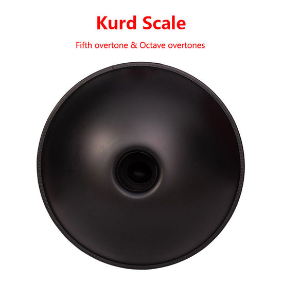 MiSoundofNature Hand Pan Drum 22 Inches 10 Tones Kurd / Celtic Scale D Minor High-end Nitride Steel Handmade Performance Sound Healing Handpan, Available in 432 Hz and 440 Hz