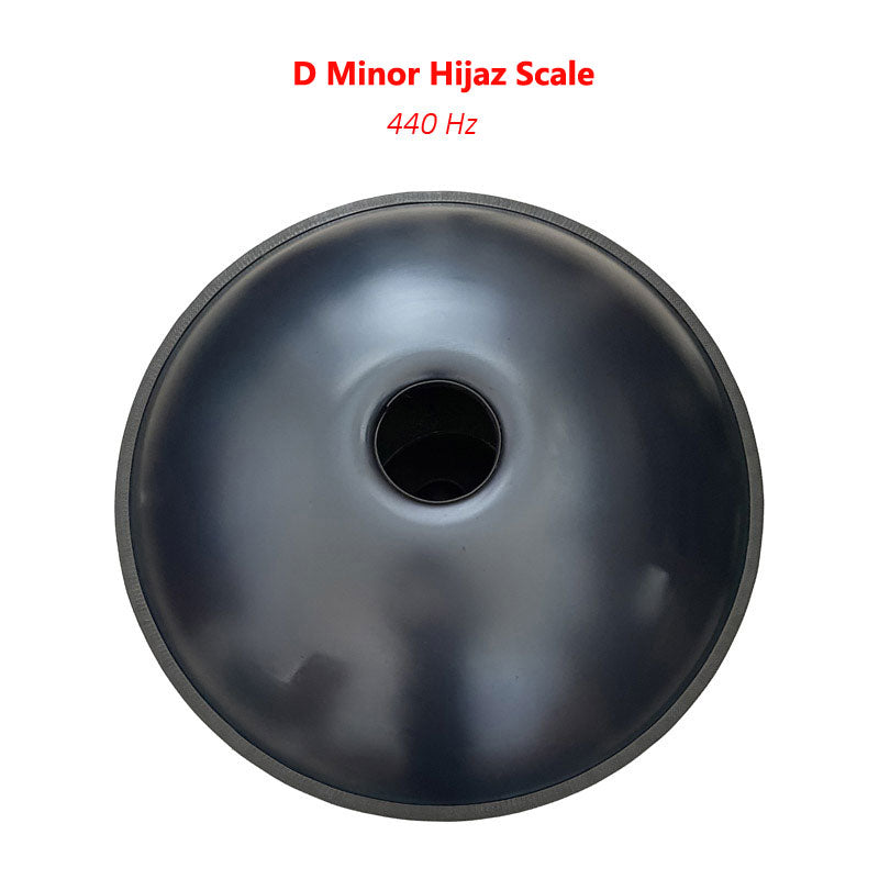 MiSoundofNature Handpan Drum D Minor Hijaz Scale 22 Inches 9/10/12 Notes High-end Nitride Steel Percussion Instrument, Available in 432 Hz and 440 Hz
