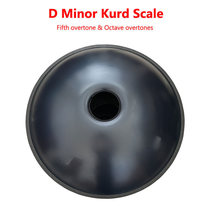 MiSoundofNature Handpan Drum Handmade Kurd / Celtic Scale D Minor 22 Inch 10 Notes, Available in 432 Hz and 440 Hz, Featured High-end Nitride Steel Percussion Instrument - Laser engraved Mandala pattern. Never fade.