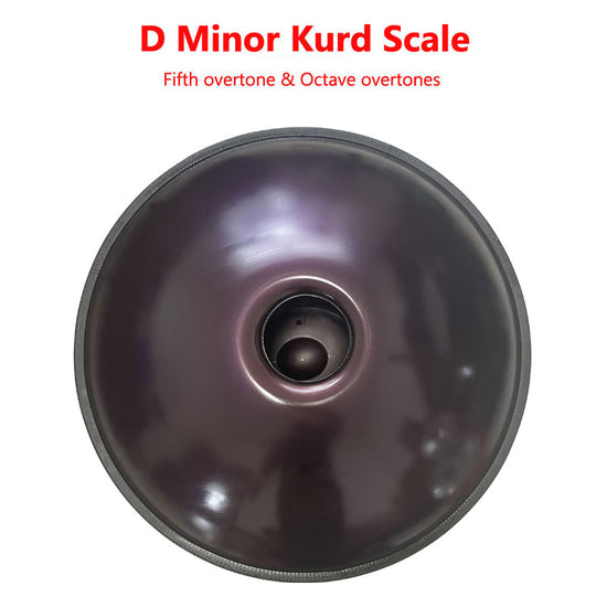 Lighteme Handpan Hand Pan Drum Kurd Scale / Celtic Scale D Minor 22 Inch 9 Notes Featured High-end Nitride Steel Percussion Instrument, Available in 432 Hz and 440 Hz