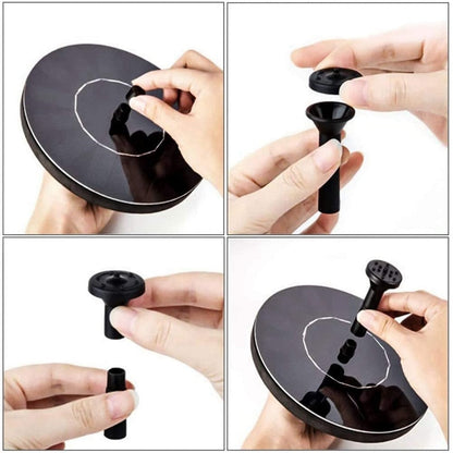 Lighteme Solar Fountain Pump 2.5W Circle Floating Solar Water Fountains Pump Built-in Battery Backup with 6 Nozzles