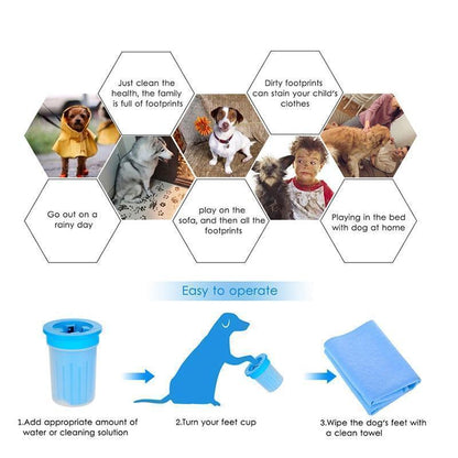 Nettoyeur de pieds portable Lighteme, gobelet de nettoyage pour animaux (3 couleurs)