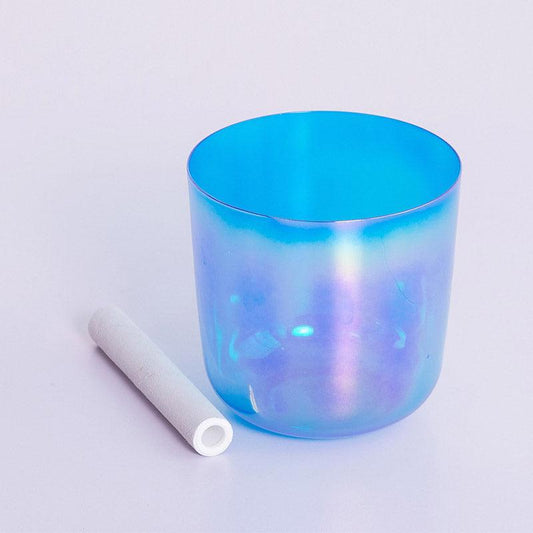 Pure Color Clear Crystal Sound Bowl Alchemy Quartz Singing Bowl (Blue, Orange) - HLURU.SHOP