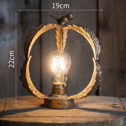 Lampe de nuit rétro en fer Lighteme