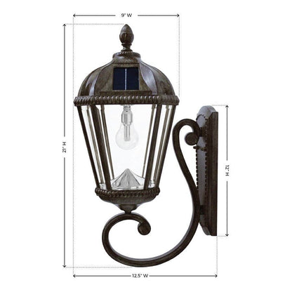 Lighteme Solar Lamp Wall Mount - Weathered Bronze