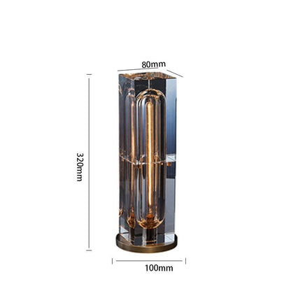 Lampe de table carrée en cristal Lighteme