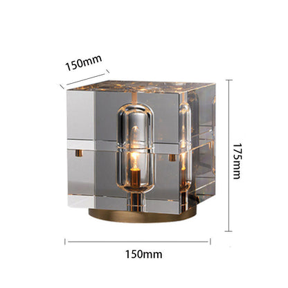 Lampe de table carrée en cristal Lighteme