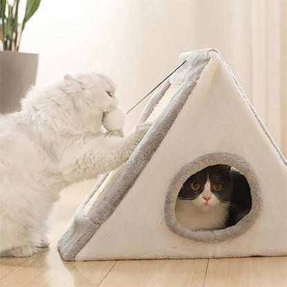 Tente pour chat Lighteme Amazing avec balle et griffoir (2 couleurs)