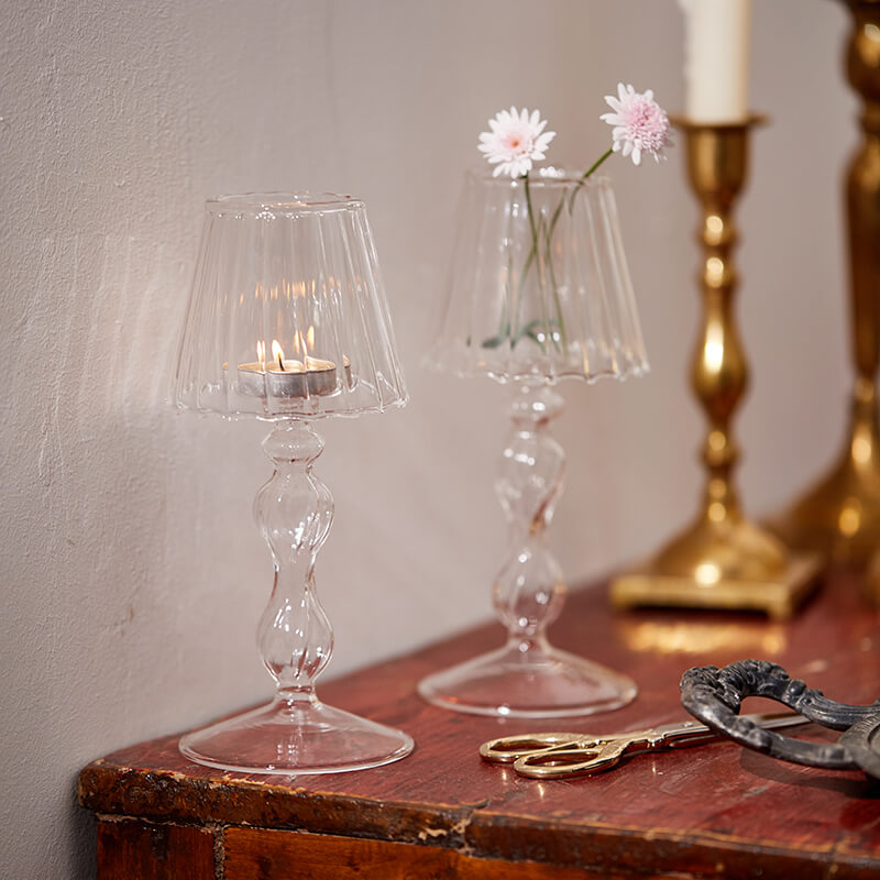 Bougeoir en verre vintage Lighteme
