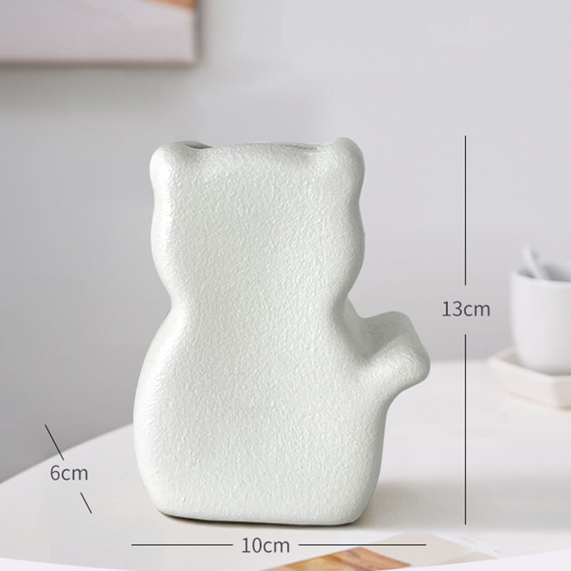Lighteme Cute Cat Back View Ceramic Vase