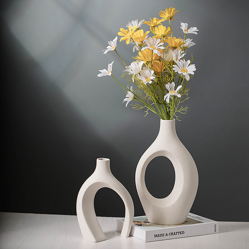 Vase créatif en céramique blanche Lighteme pour la décoration intérieure